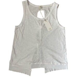 Dylan White Slub Lightweight Cotton Tie Back Tank Size Medium